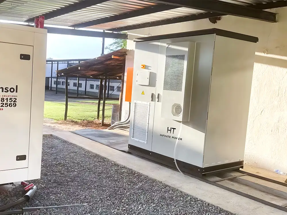 Projets d’alimentation énergétique par stockage d’énergie extérieur de HT Infinitepower